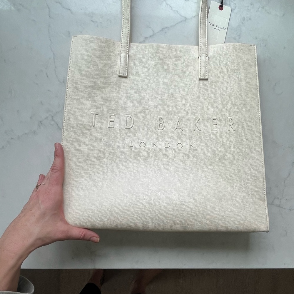 Ted Baker Cream Off-White Icon Tote Bag - Picture 4 of 6
